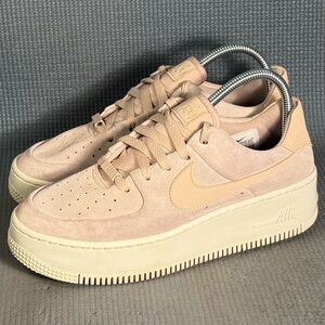 Nike Air Force 1 Sage Low Women's Shoes Particle Beige AR5339-201 Size 8.5